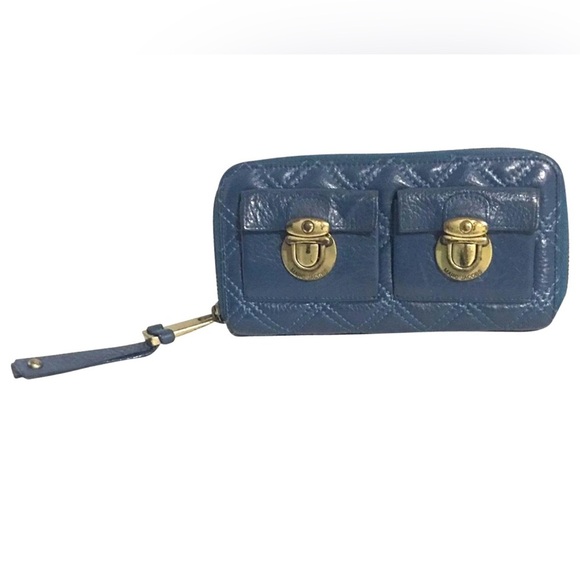 Marc Jacob’s Blue Quilted Leather Wallet - Picture 1 of 6